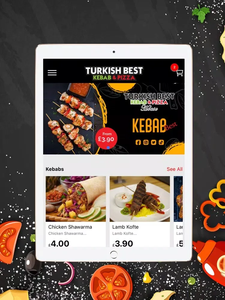 Captures d'écran de Turkish Best Kebab & Pizza iPad 