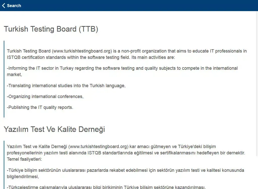 Capturas de tela do ISTQB Yazılım Testi Terimler Sözlüğü (İngilizce – Türkçe) iPad 