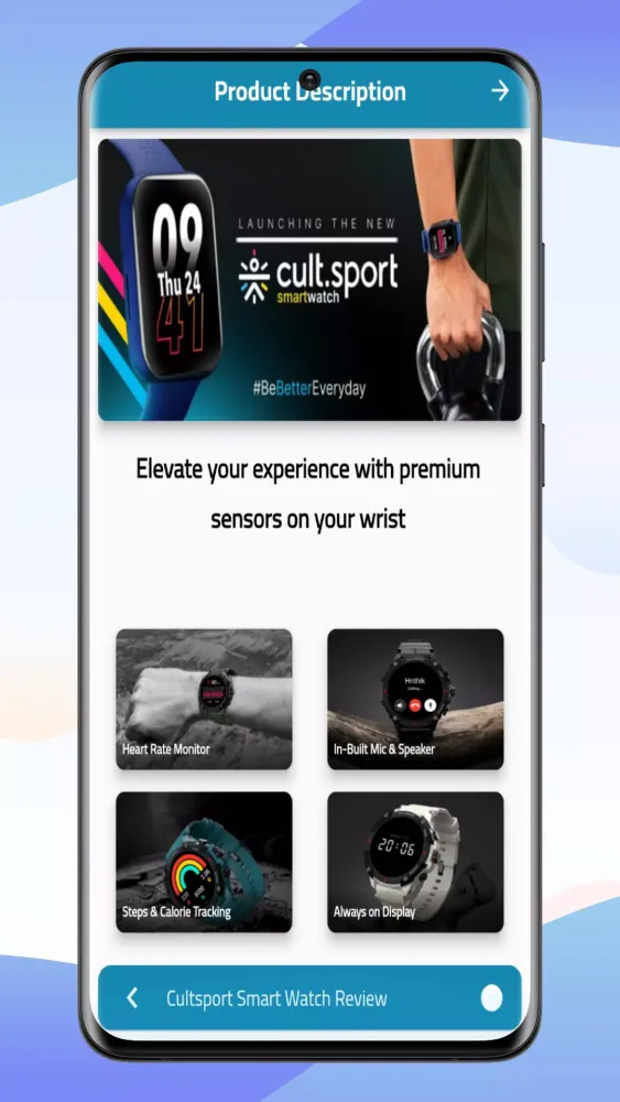 Cultsport Smart Watch Guide Screenshots