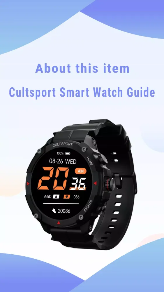 Cultsport Smart Watch Guide Screenshots