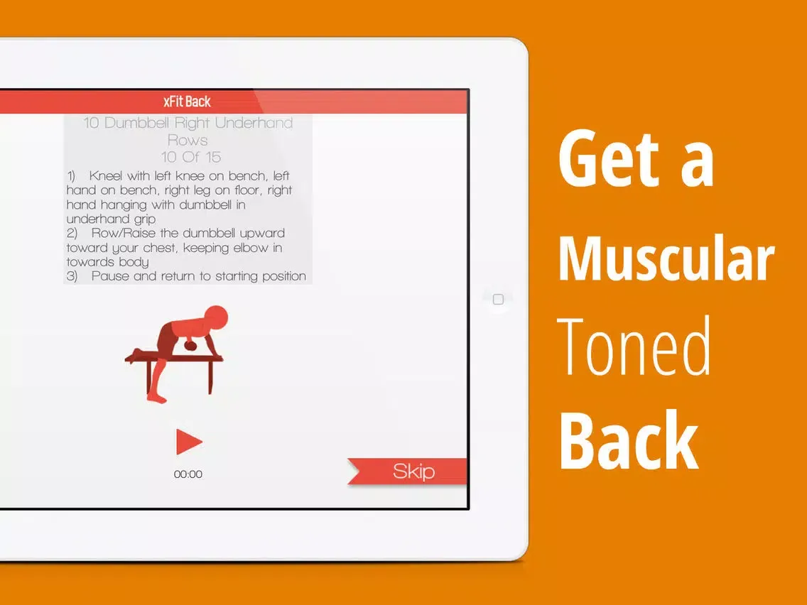 xFit Back Workout – 0-20 Pull Ups for Lean Shredded Lat, Rhomboid and Trap Muscles iPad  Screenshots