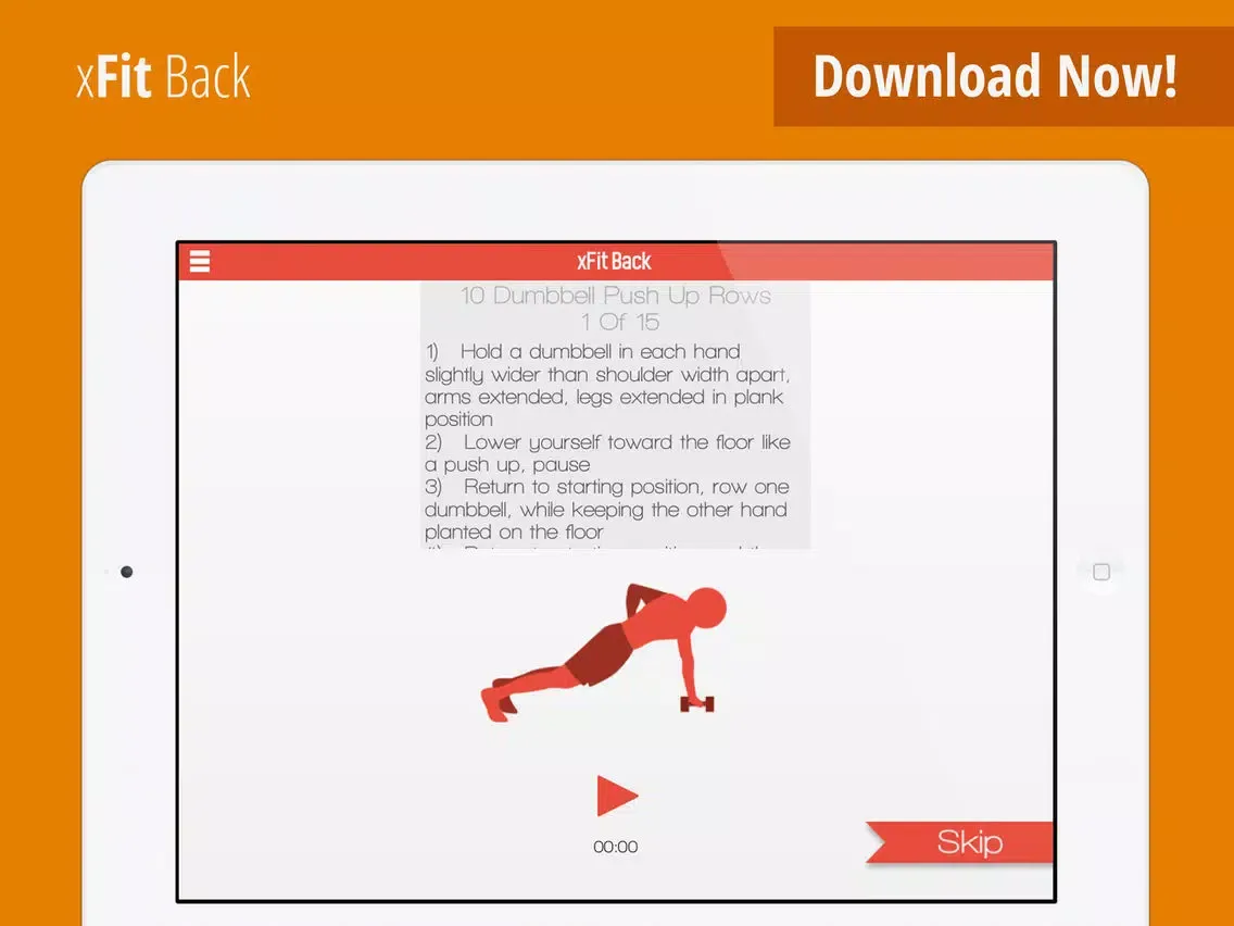 xFit Back Workout – 0-20 Pull Ups for Lean Shredded Lat, Rhomboid and Trap Muscles iPad  Screenshots