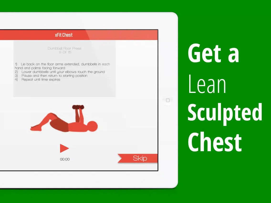 xFit Chest – Daily Workout for Perfect Lean Sculpted Pecs iPad  Screenshots