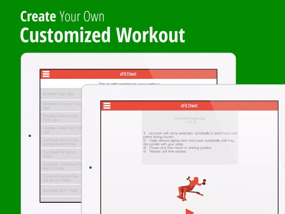 xFit Chest – Daily Workout for Perfect Lean Sculpted Pecs iPad  Screenshots