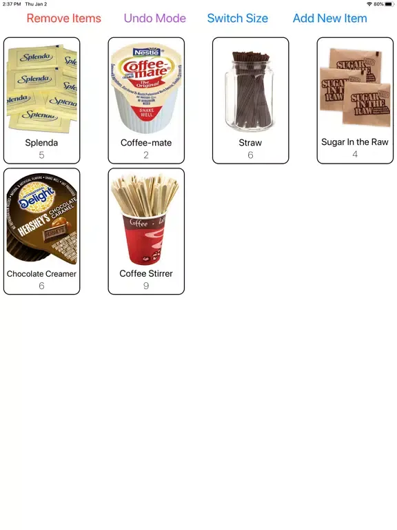 Coffee Shop Inventory iPad 应用截图