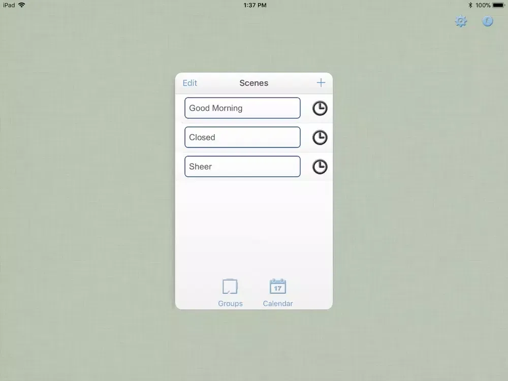 Momenta™ Shade Remote iPad  স্ক্রিনশট