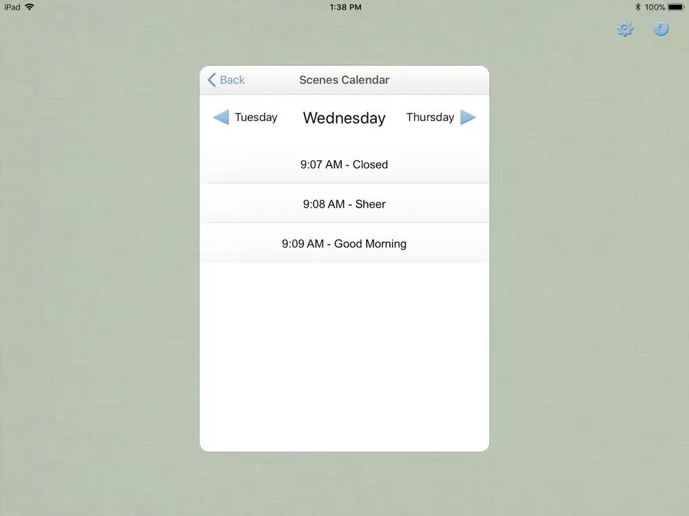 Momenta™ Shade Remote iPad  স্ক্রিনশট