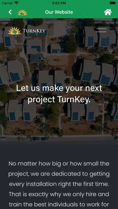 Zrzuty ekranu TurnKey Energy