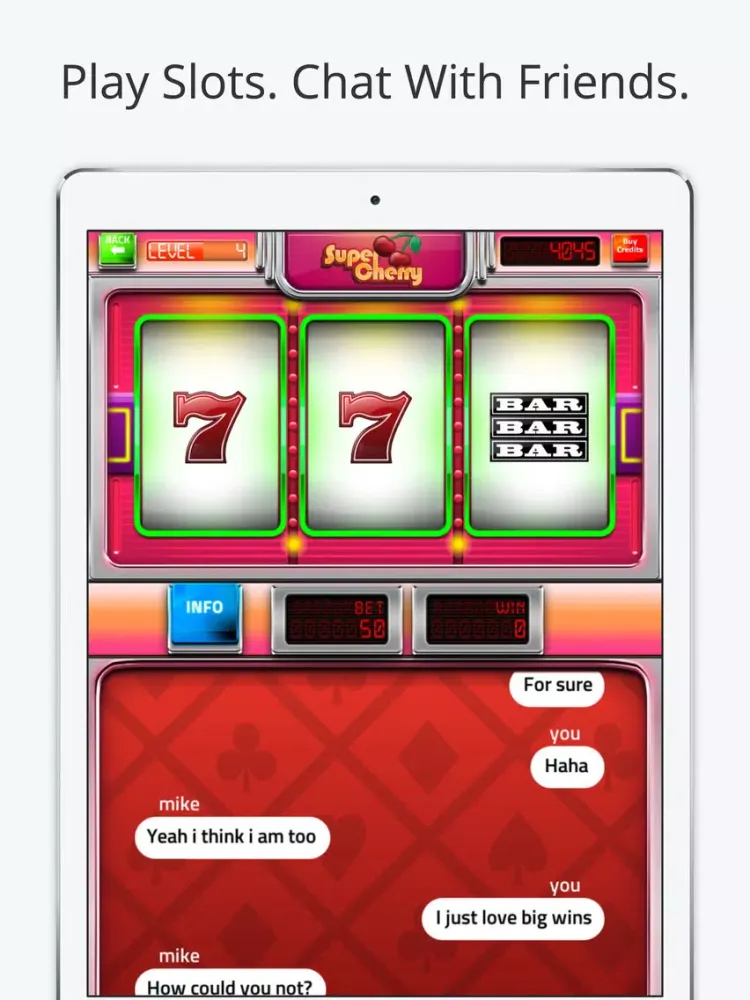 Slot Chat - Play Slots & Chat with Friends iPad  Screenshots