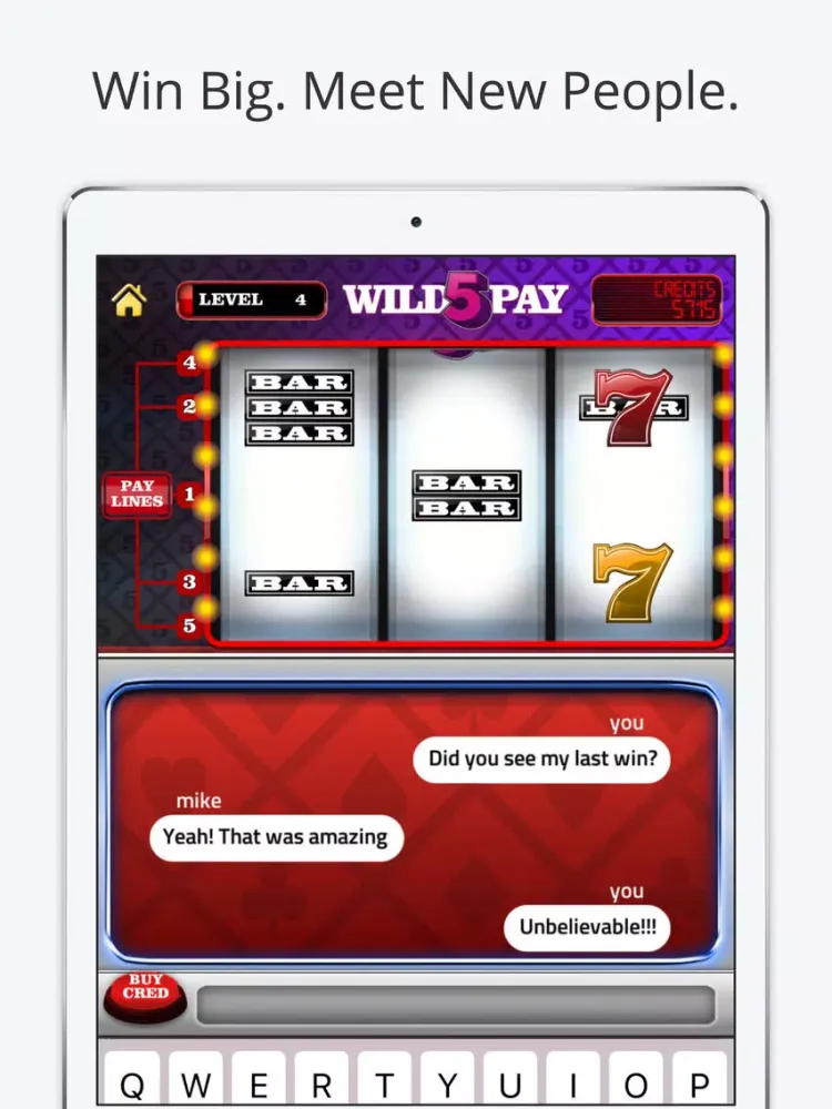 Slot Chat - Play Slots & Chat with Friends iPad  Screenshots