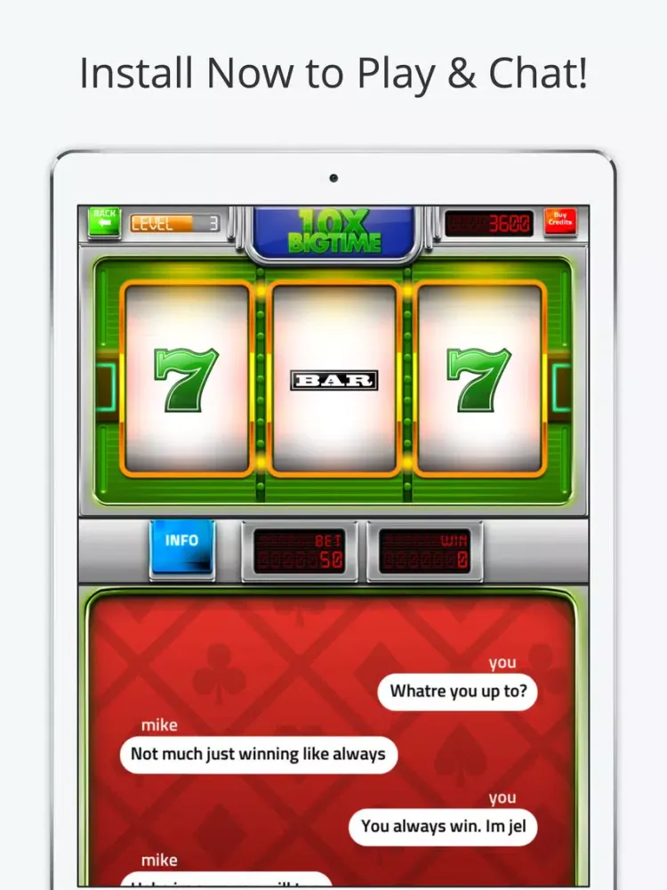 Slot Chat - Play Slots & Chat with Friends iPad  Screenshots