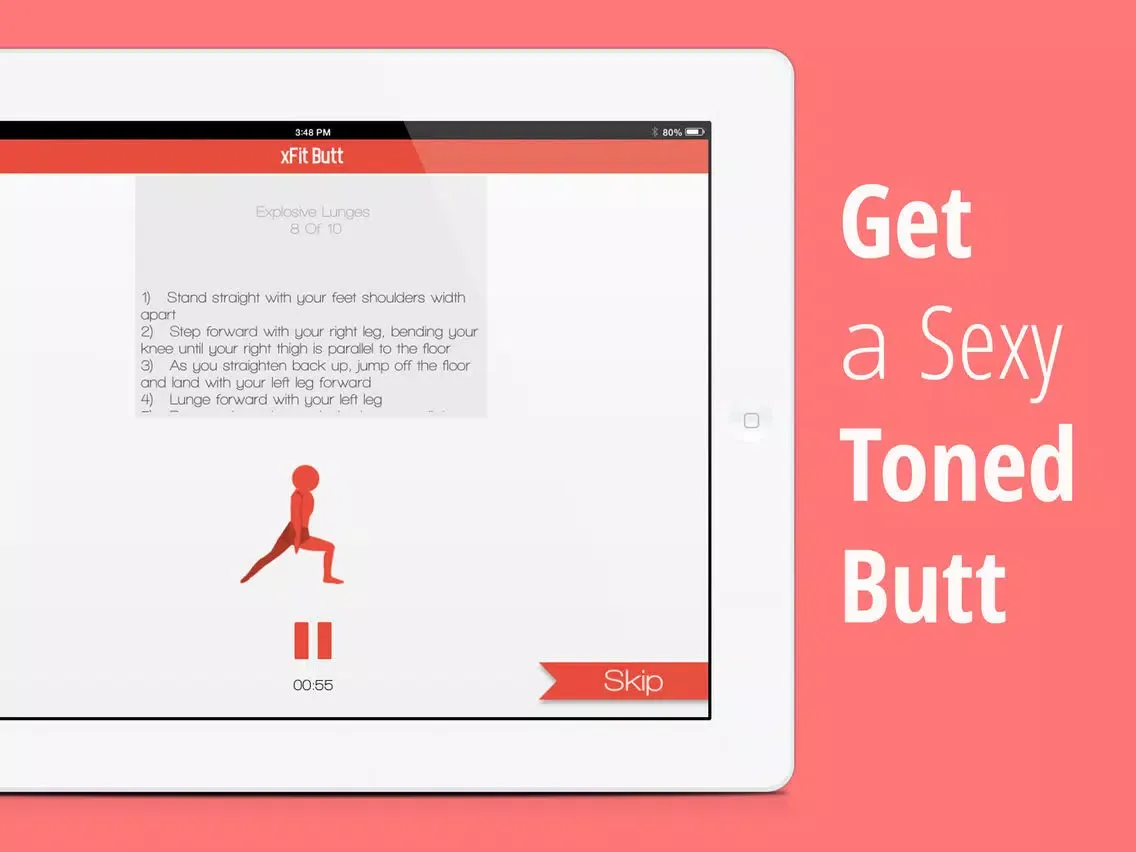 xFit Butt – Daily Personal Workout Trainer for Sexy Buns of Steel iPad  Screenshots