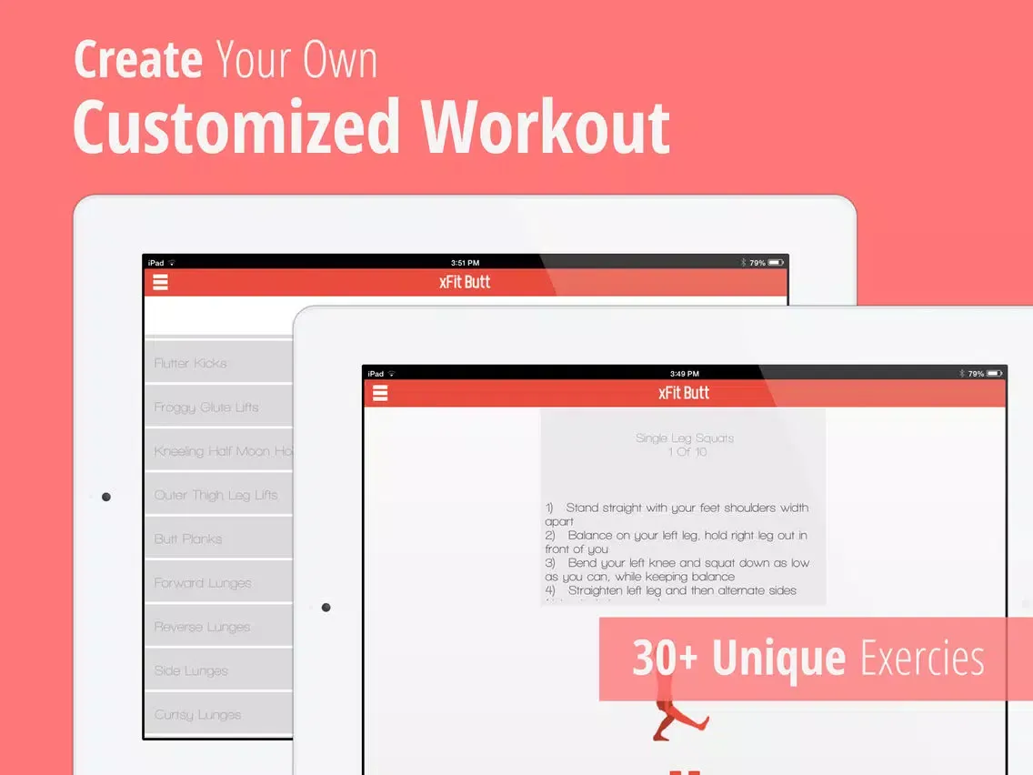 xFit Butt – Daily Personal Workout Trainer for Sexy Buns of Steel iPad  Screenshots