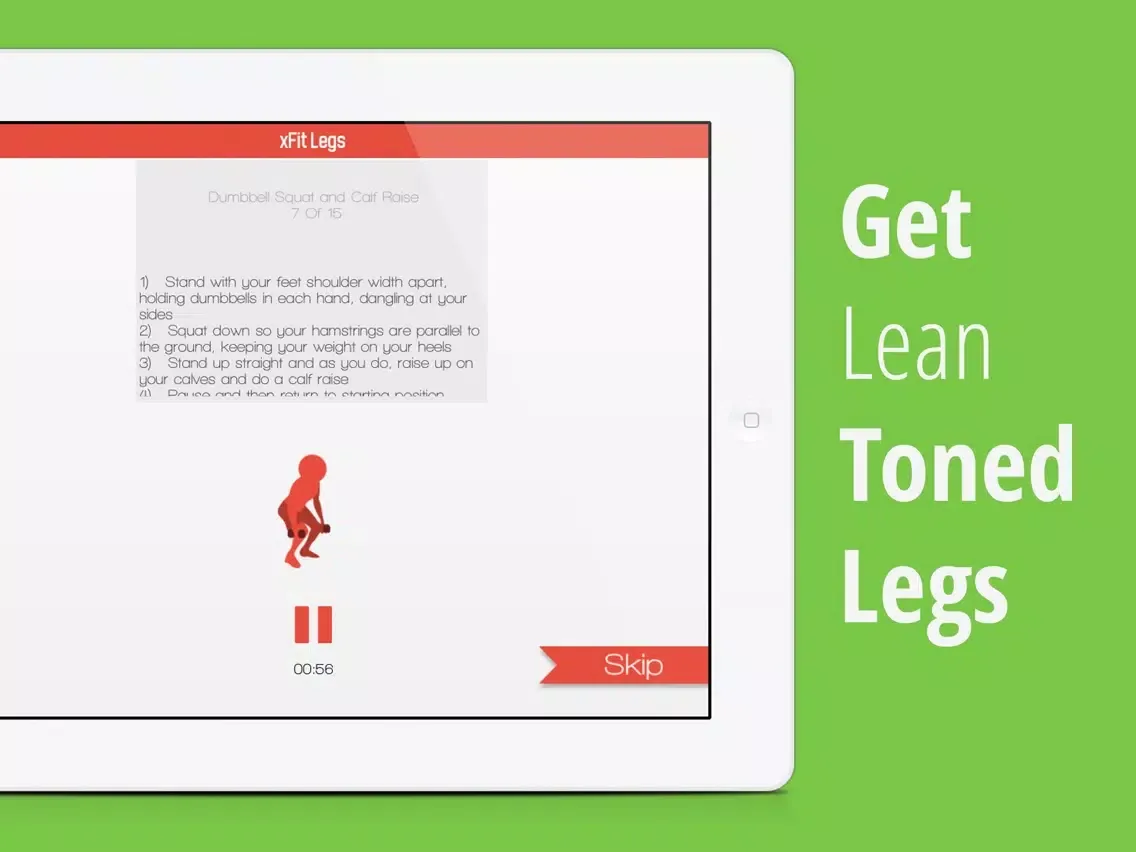 Screenshot di xFit Legs – Daily Workout for Tight Sculpted Thighs, Calves and Butt Muscles iPad 