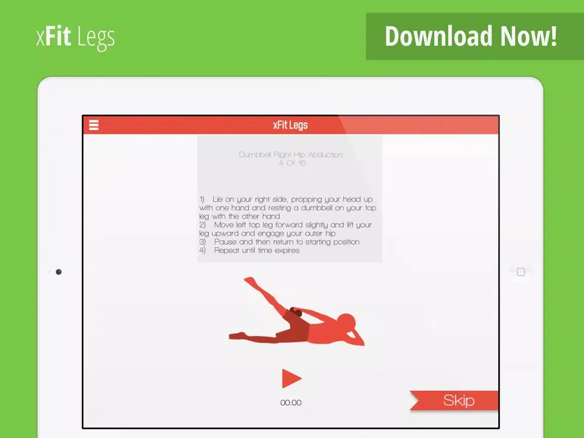 Screenshot di xFit Legs – Daily Workout for Tight Sculpted Thighs, Calves and Butt Muscles iPad 