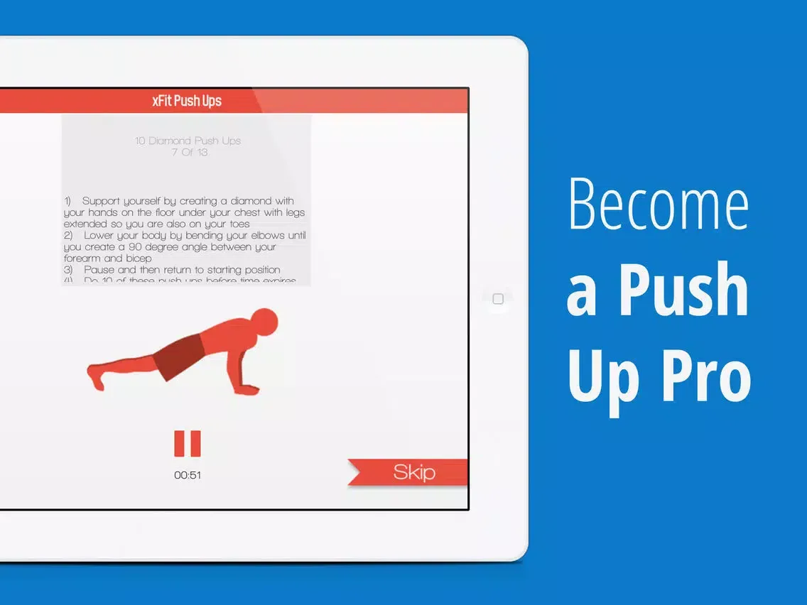 تصاویر xFit Push Ups – Do 100 Pushups Trainer Daily Chest Workout Challenge for Lean Sculpted Muscles iPad 