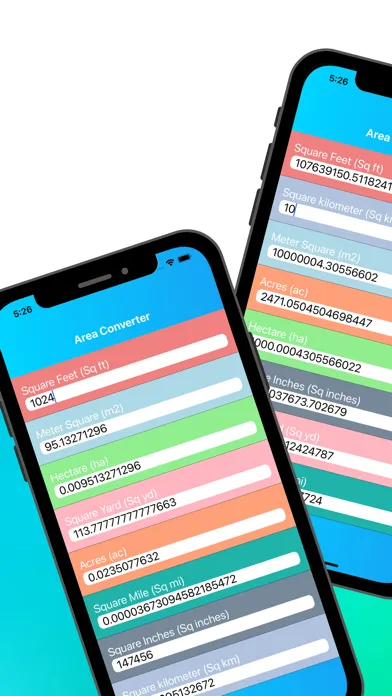 Captures d'écran de Area Converter - All In One