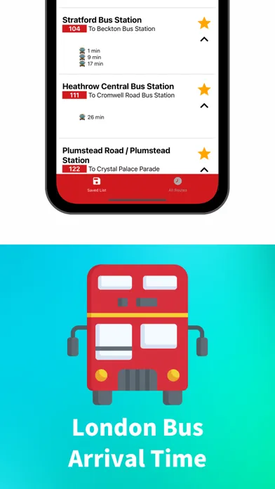 London Bus Arrival Time سکرین شاٹس