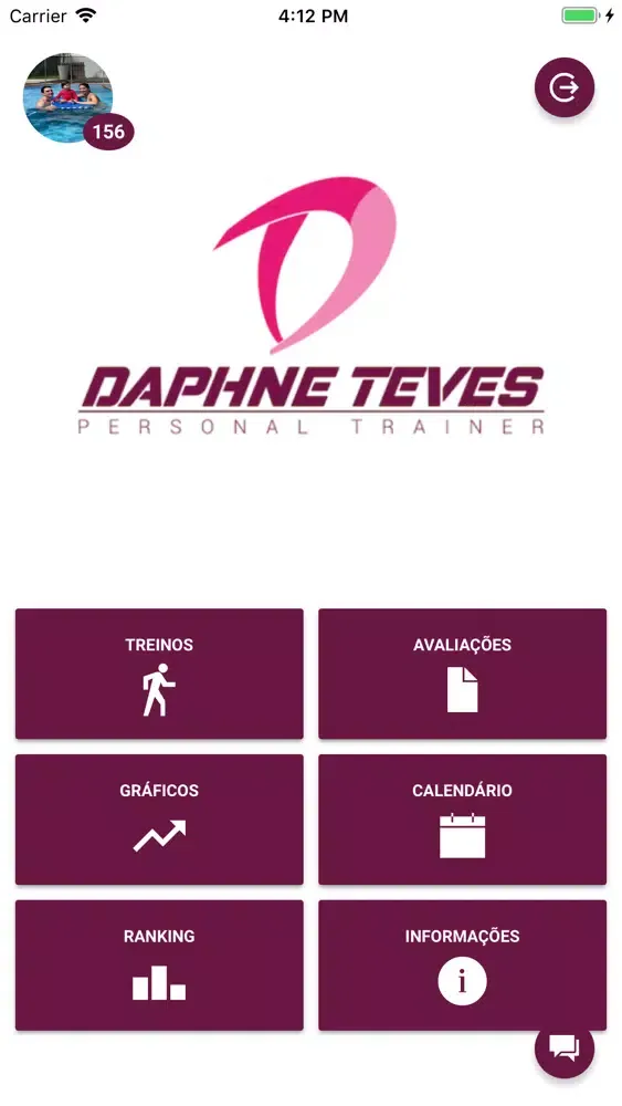 Capturas de tela do Daphne Teves