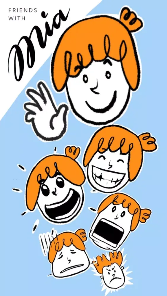 Ảnh chụp màn hình của Friends with Mia Stickers