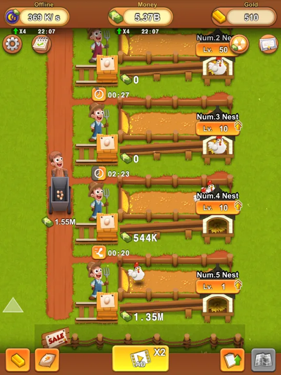 Idle Chicken Farm iPad  スクリーンショット