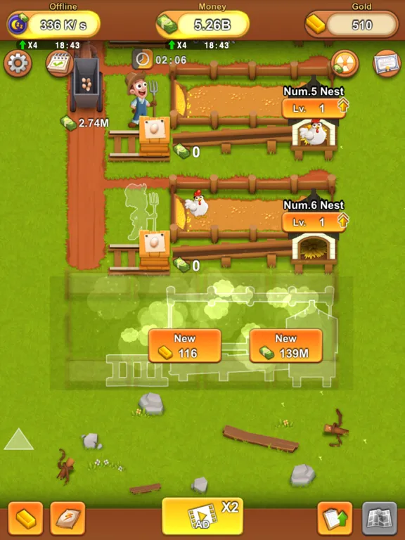Idle Chicken Farm iPad  スクリーンショット