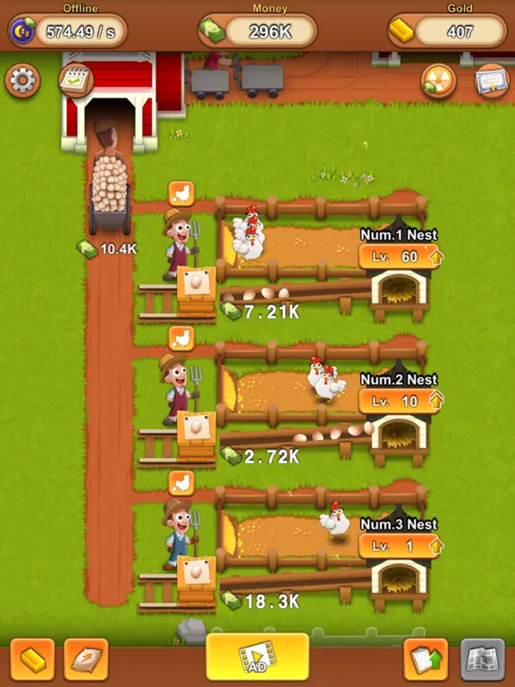 Idle Chicken Farm iPad  スクリーンショット