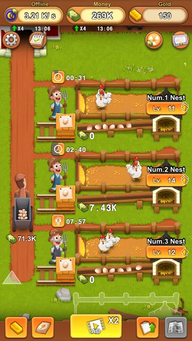 Idle Chicken Farm スクリーンショット
