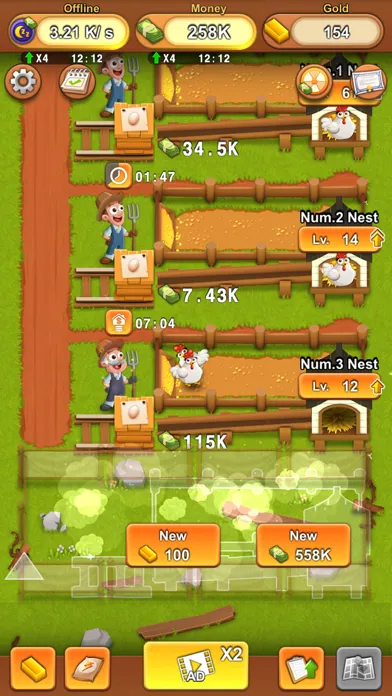 Idle Chicken Farm スクリーンショット