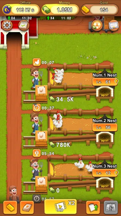 Idle Chicken Farm スクリーンショット