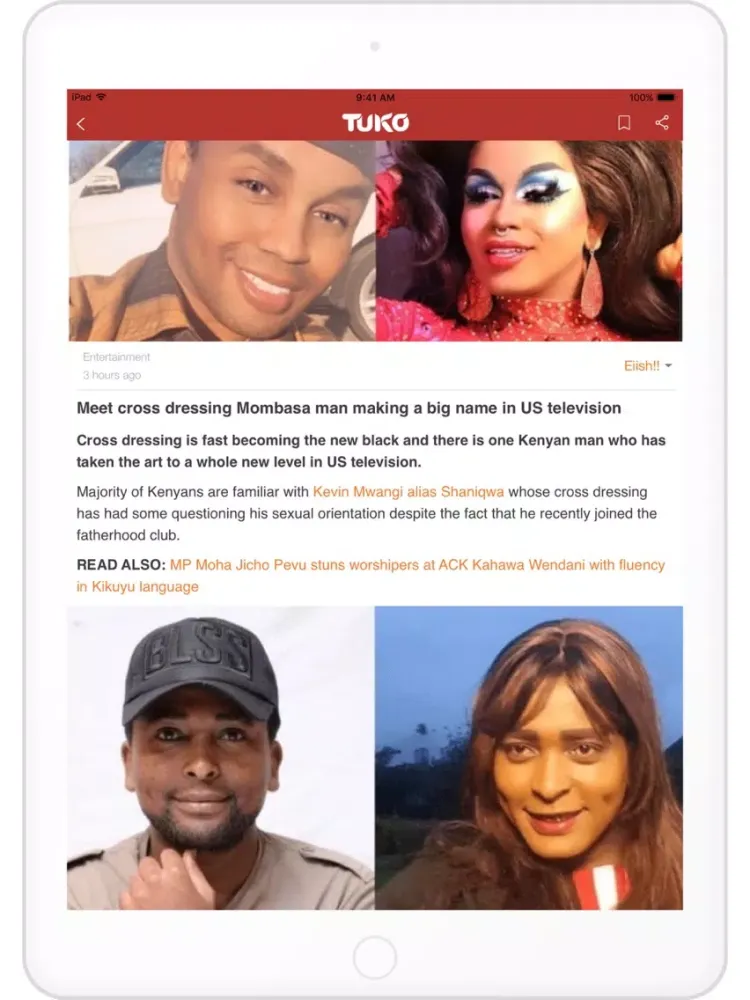 Tangkapan skrin Kenya News TUKO.co.ke iPad 