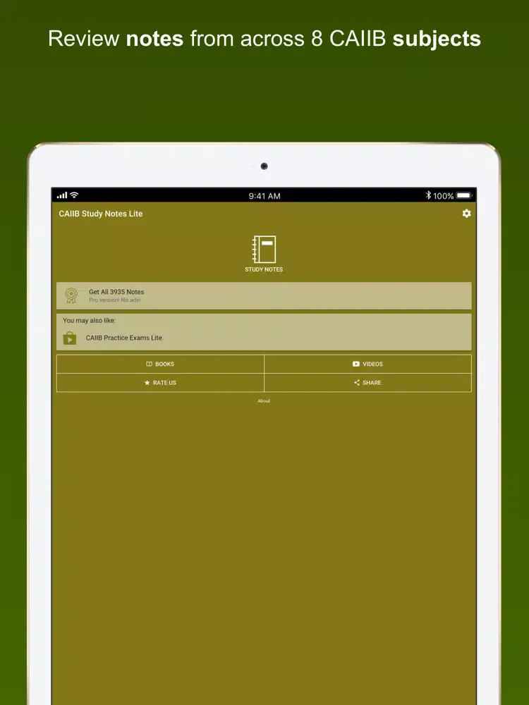 تصاویر CAIIB Study Notes Lite iPad 