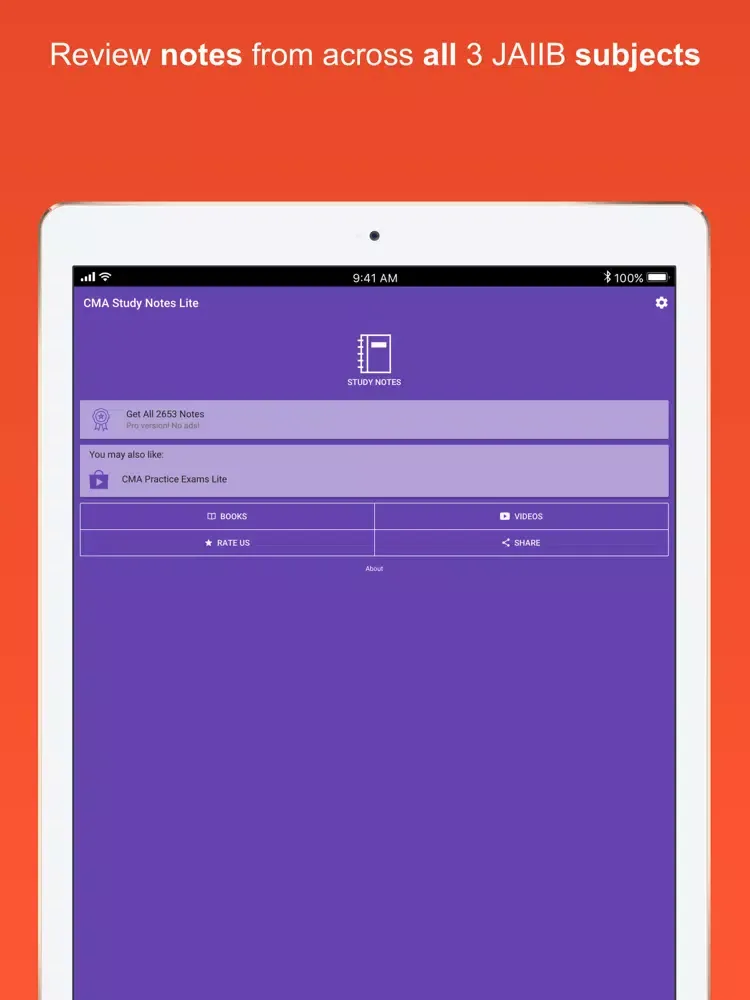CMA Study Notes Lite iPad 应用截图