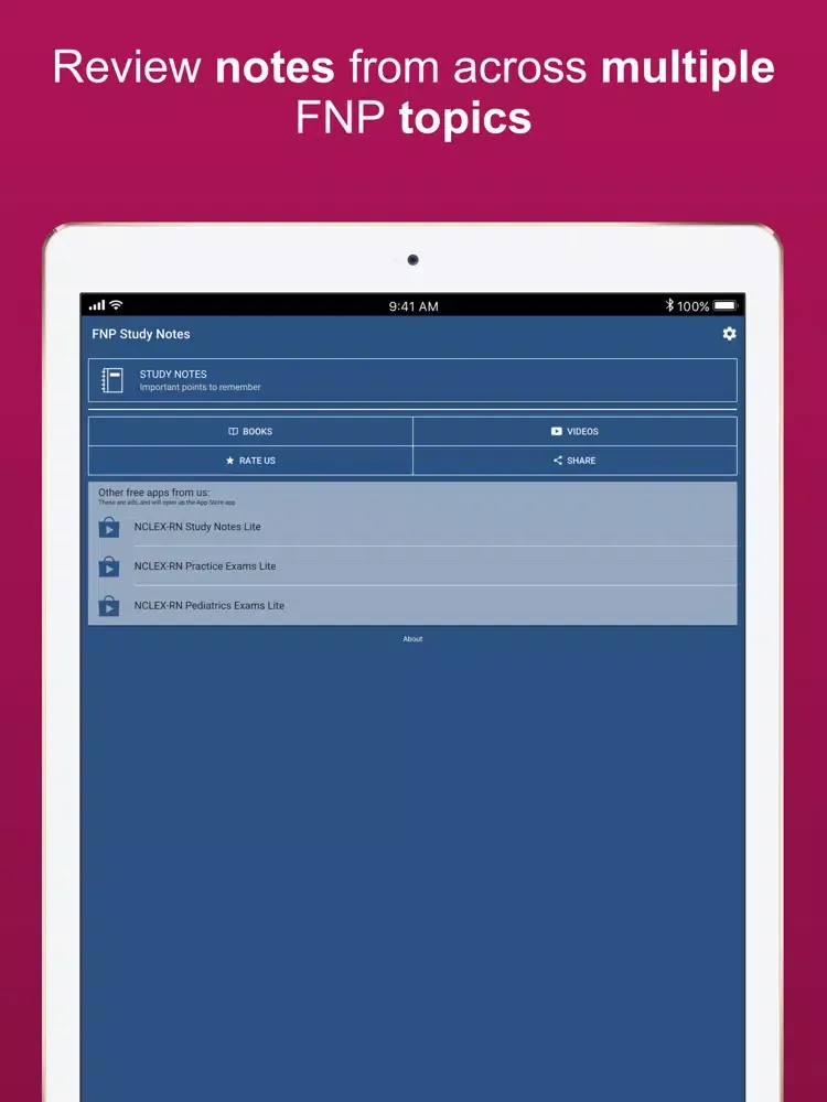 تصاویر FNP Study Notes iPad 