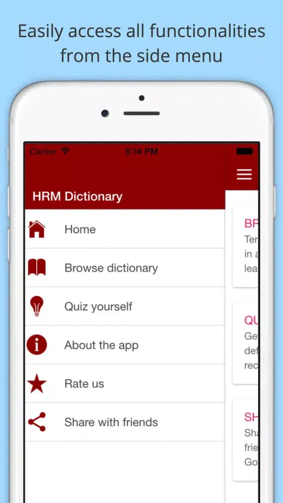 HRM Dictionary Ekran Görüntüleri