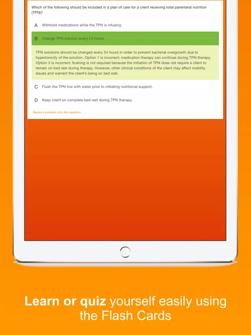 Ảnh chụp màn hình của NCLEX-RN Practice Exams Lite iPad 