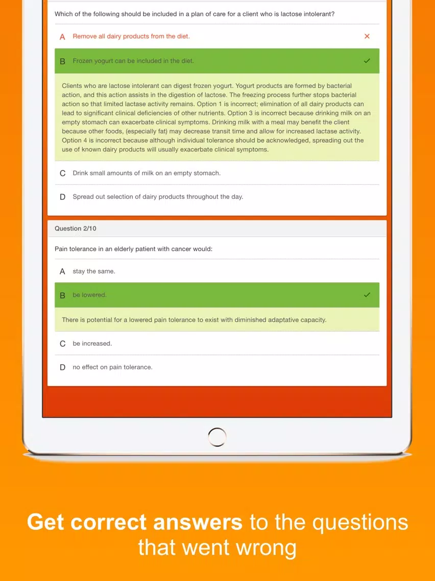 Ảnh chụp màn hình của NCLEX-RN Practice Exams Lite iPad 
