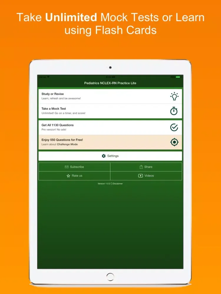 NCLEX-RN Pediatrics Practice Exams Lite iPad  স্ক্রিনশট
