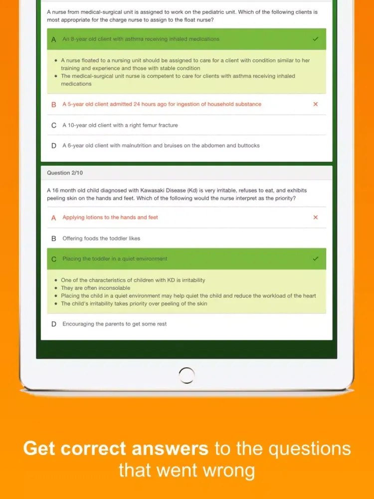 NCLEX-RN Pediatrics Practice Exams Lite iPad  স্ক্রিনশট