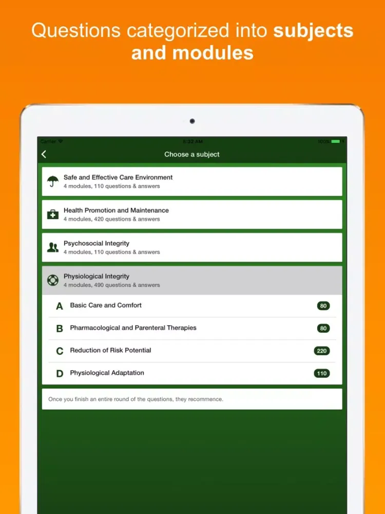 NCLEX-RN Pediatrics Practice Exams Pro iPad 应用截图