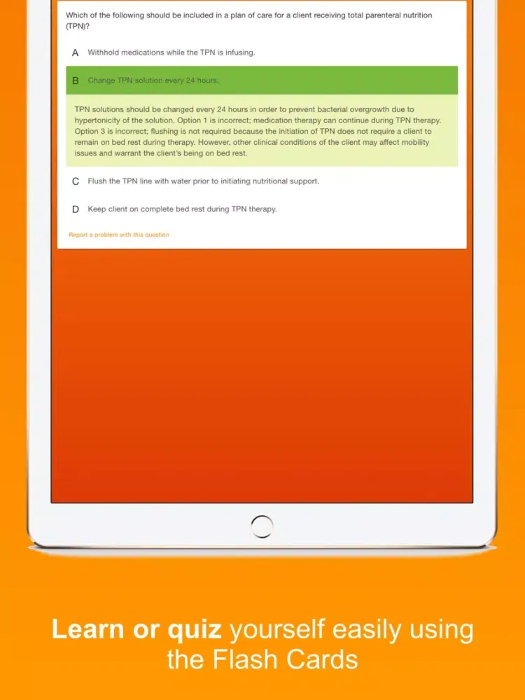 NCLEX-RN Practice Exams Pro iPad  스크린샷