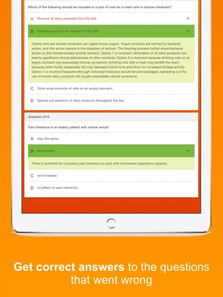 NCLEX-RN Practice Exams Pro iPad  스크린샷