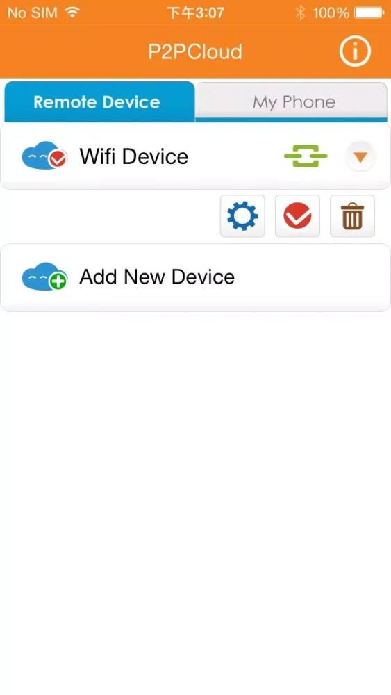Ảnh chụp màn hình của P2PCloud