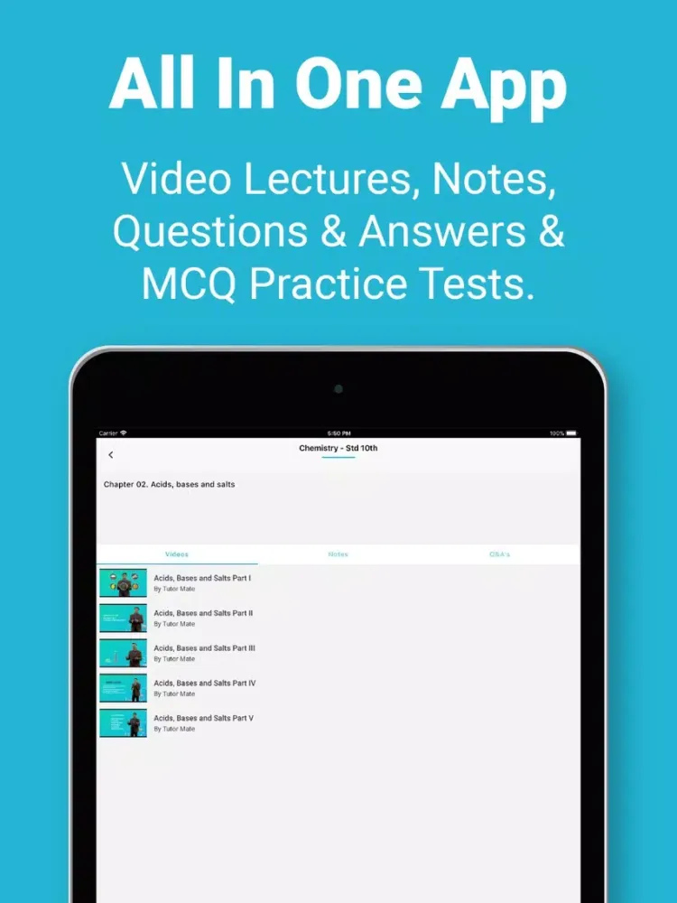 Tangkapan skrin Tutormate CBSE 8-10 App Guide iPad 