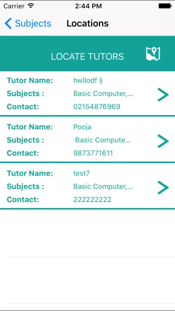 Tangkapan skrin TutorsFinder