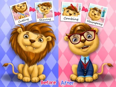 Animal Hair Salon, Dress Up and Pet Style Makeover - No Ads iPad  سکرین شاٹس