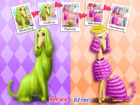 Animal Hair Salon, Dress Up and Pet Style Makeover - No Ads iPad  سکرین شاٹس