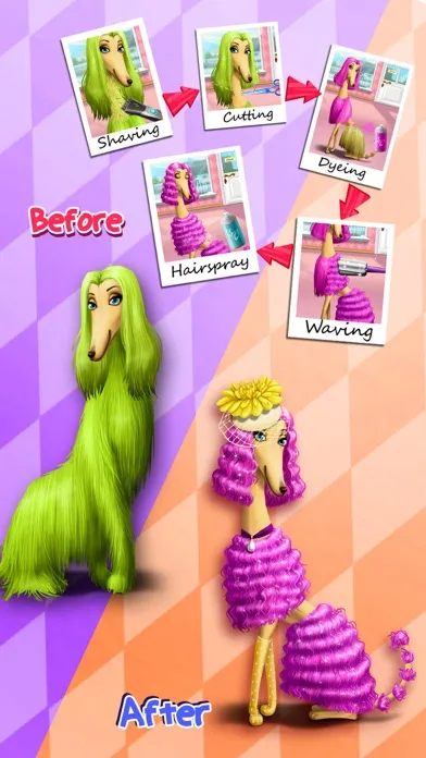 Animal Hair Salon, Dress Up and Pet Style Makeover - No Ads سکرین شاٹس