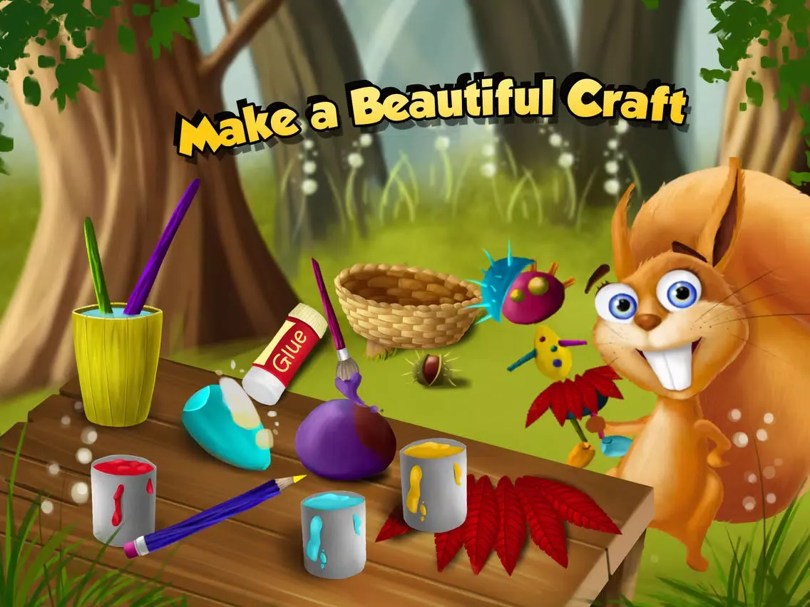 Tangkapan skrin Forest Animals Chores and Cleanup, Arts and Crafts, Cake Bakery, Movies and Fun Adventures - Kids Game iPad 