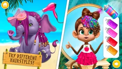 Capturas de tela do Jungle Animal Hair Salon 2
